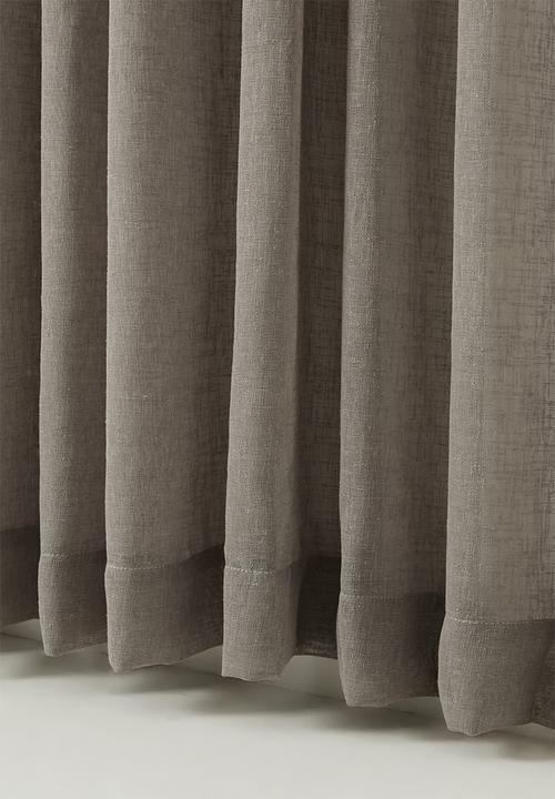 Sixth Floor - Serene sheer Taped Curtain - Taupe