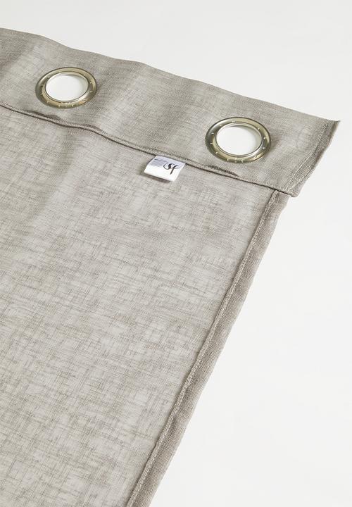 Sixth Floor - Serene sheer Eyelet Curtain - Taupe