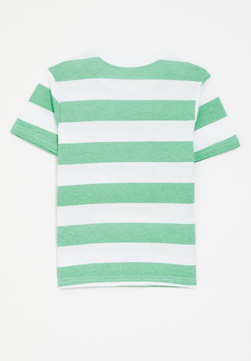 Pop Candy - Tom & Jerry graphic print t-shirt - green stripes