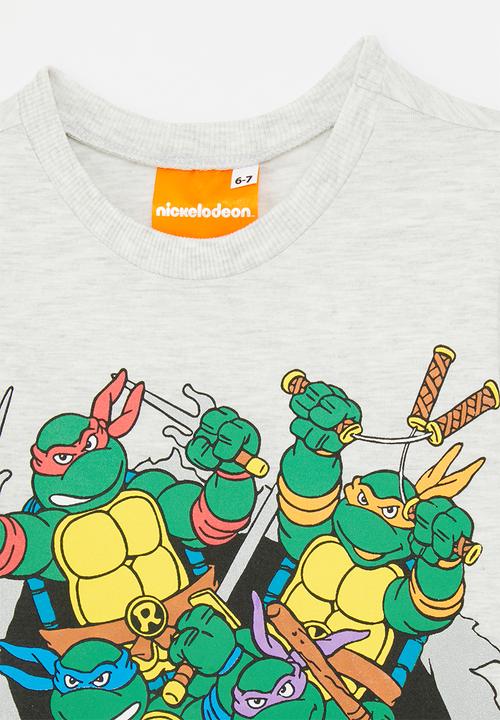 Pop Candy - TMNT placement print tee - white smoke grey