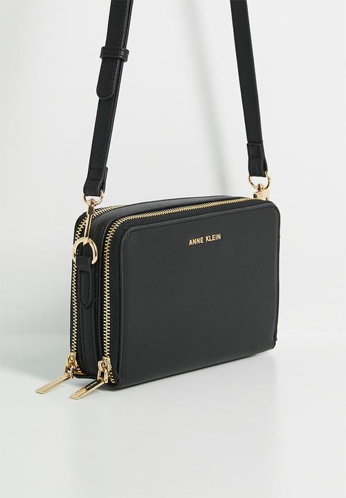 Anne Klein - Double Zip Camera Crossbody Gift Set Bag - Black