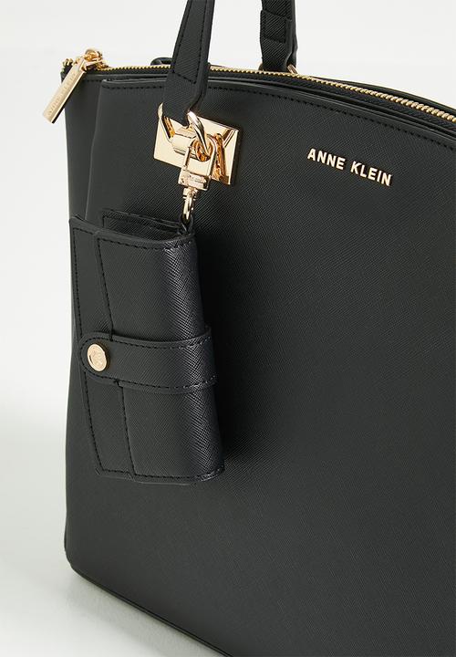 Anne Klein - Mandy Triple Compartment Tote With Card Case Bag - Black