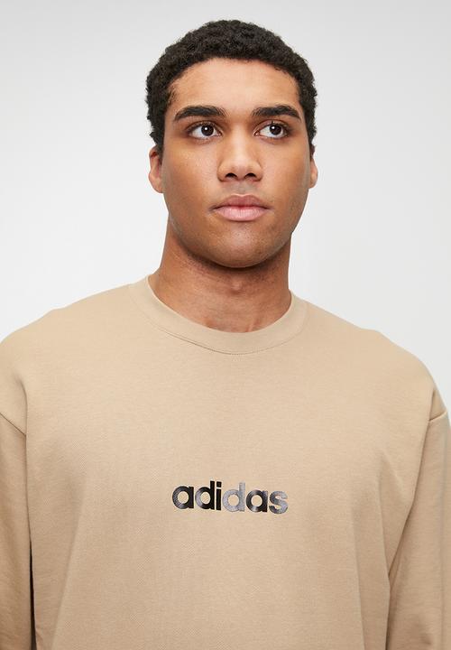 adidas Performance - Linear FL Crew - Warm sandstone