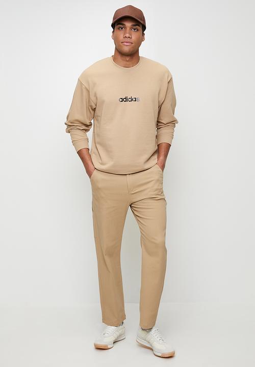 adidas Performance - Linear FL Crew - Warm sandstone
