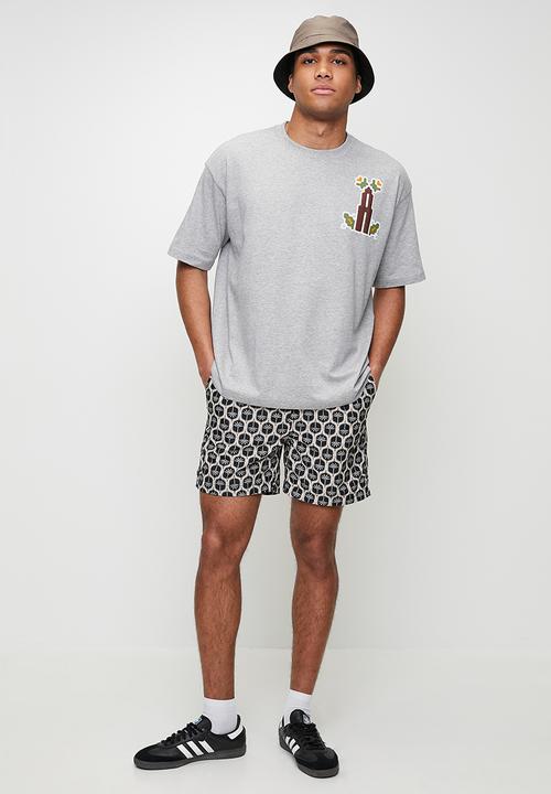 adidas Originals - Mono 3 Graphic Tee - Medium grey heather