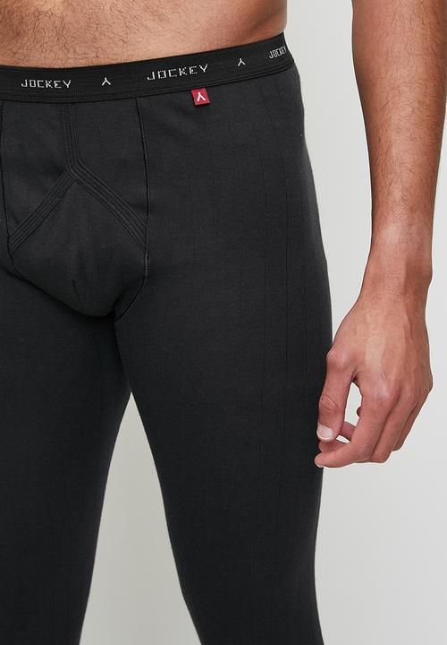 Jockey - 1 Pack  drop needle interlock  long john - interlock-black 
