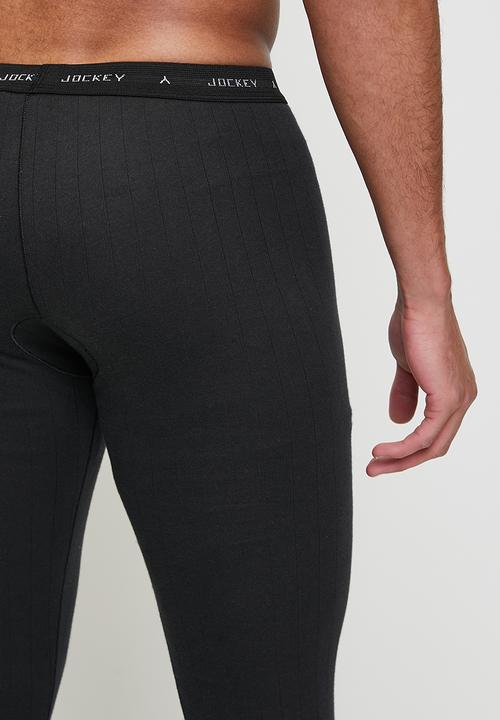 Jockey - 1 Pack  drop needle interlock  long john - interlock-black 