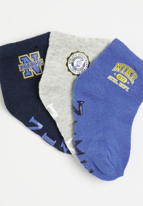 Nike - Nike phys ed gripper socks 3-pack - comet blue