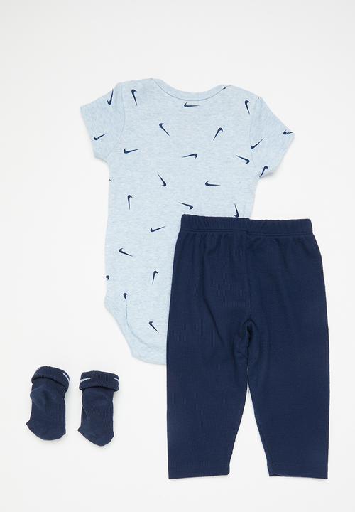 Nike - Nike bodysuit, pants, and socks 3-piece set - midnight navy