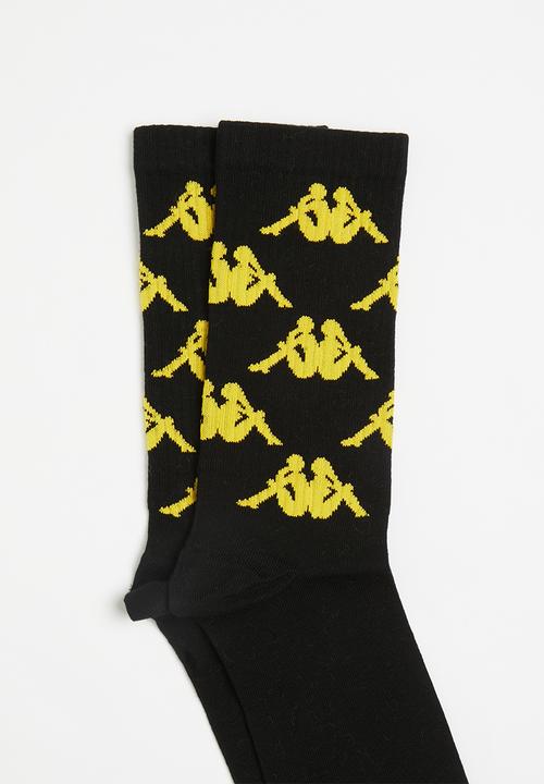 KAPPA - Kaizer Chiefs Aop High Ankle Socks - Black