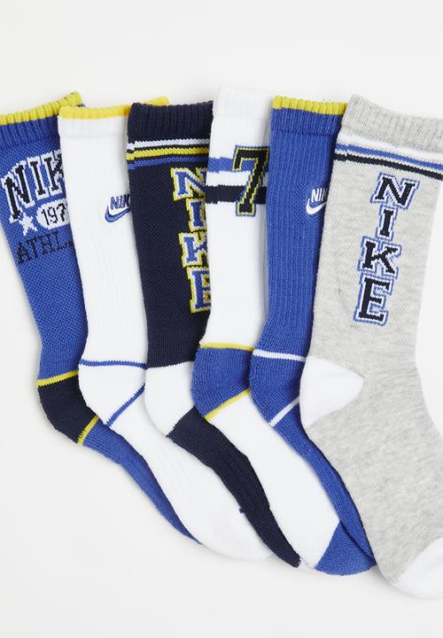 Nike - Nike phys ed crew socks 6-pack - comet blue
