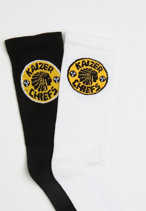 KAPPA - 2 Pack Kaizer Chefs High Ankle Socks - Black/White