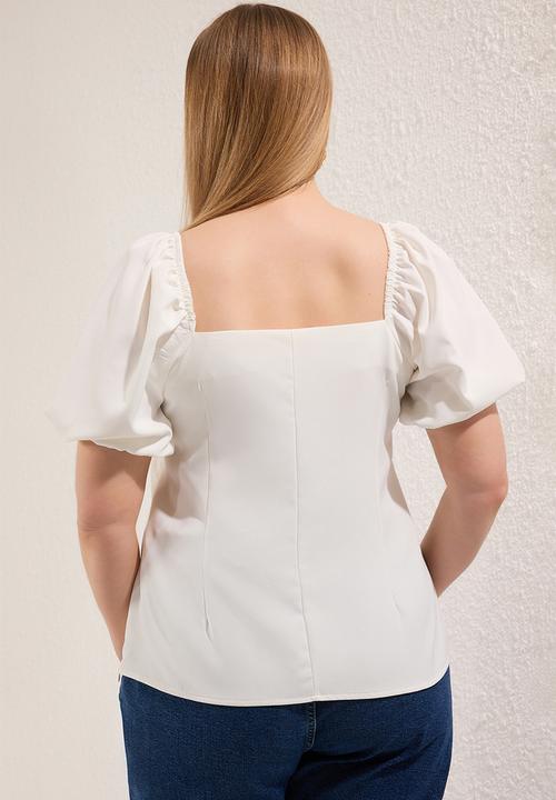 Trendyol - Finike woven large size - ecru