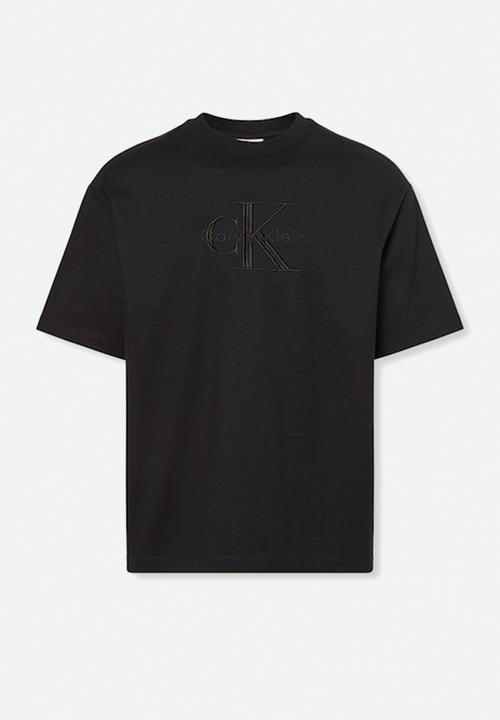 Calvin Klein - Ss Hero Monologo Emb 16S Crewneck Tee - Black