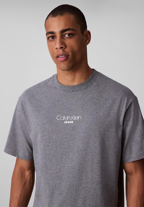 Calvin Klein - Ss 16S Rlxd Fit Ckj Graphic Tee - Medium Grey Heather