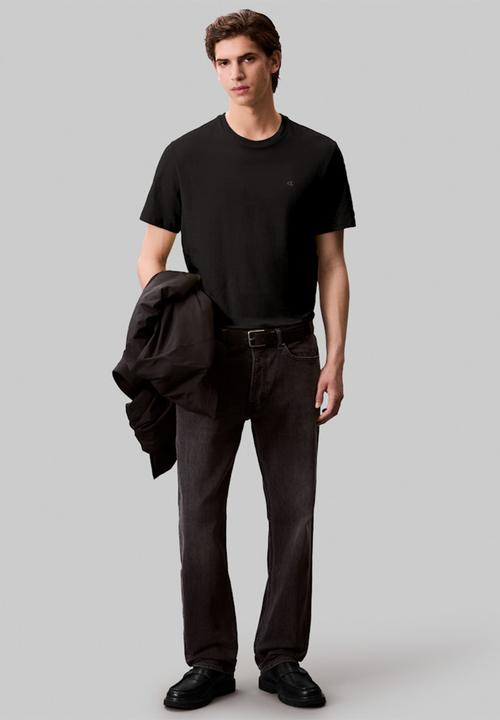 Calvin Klein - Ss Smooth Cttn Solid Crewnk Tee - Black Beauty