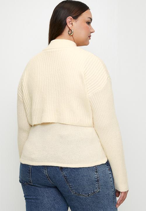 MANGO - Plus Sweater Maxim - Light Beige