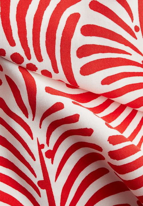 H&M - Viscose tunic dress - white & red patterned