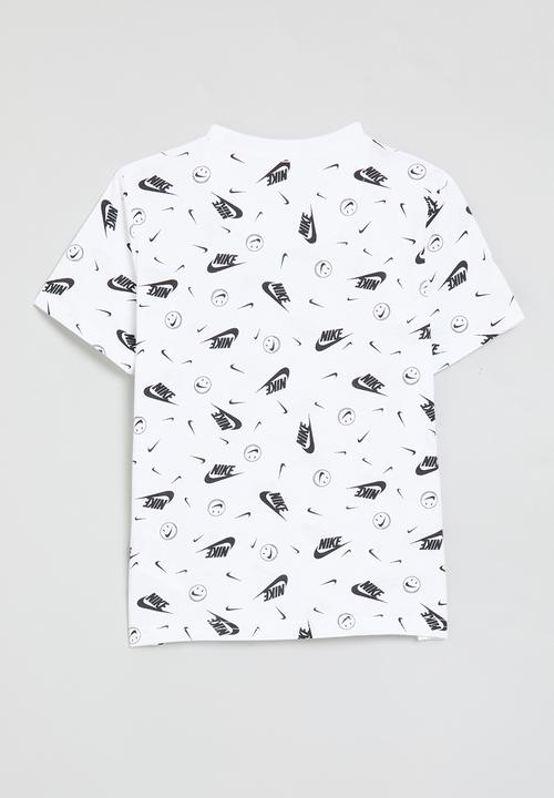 Nike - Nike all-over print boxy tee - white