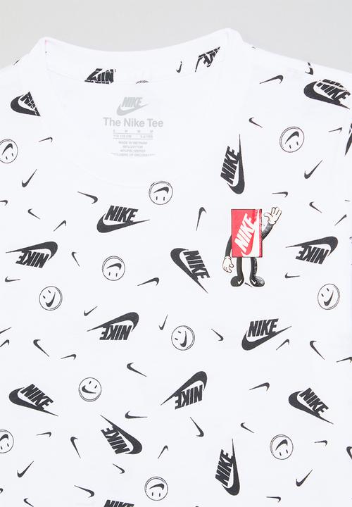 Nike - Nike all-over print boxy tee - white