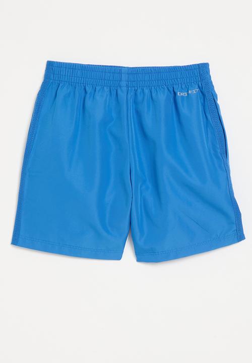 nike woven shorts light blue