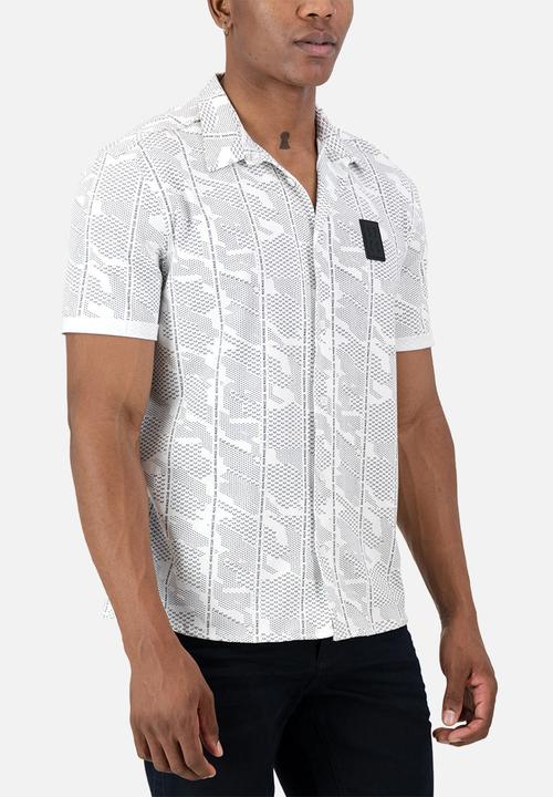 S.P.C.C - Argent Shirt  - Slimline Fit Signature Short Sleeve Knit Shirt Optical White