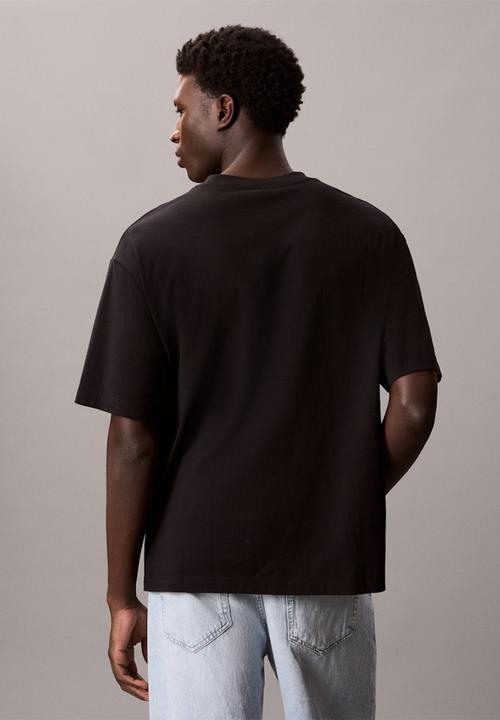 Calvin Klein - Ss 30S Micro Monologo Graphic Tee - Black