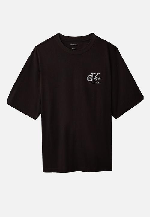 Calvin Klein - Ss 30S Micro Monologo Graphic Tee - Black