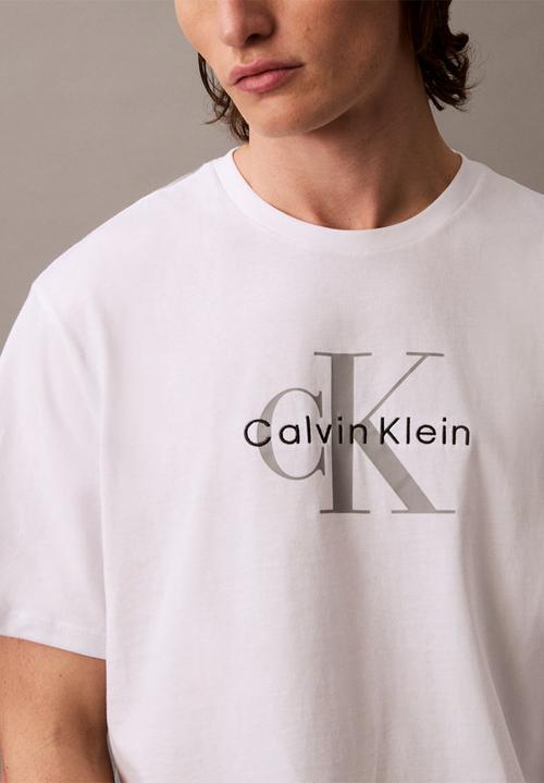 Calvin Klein - Ss Hero Monologo Tee 20S - Brilliant White