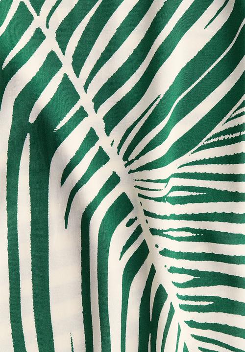 H&M - Viscose tunic dress - green & cream patterned