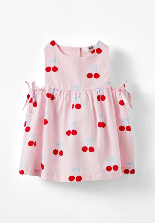 Cotton On - Ellie woven dress - blush pink/cherries