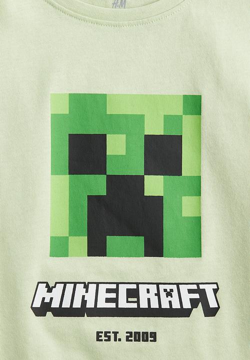 H&M - Printed vest top - light green/minecraft