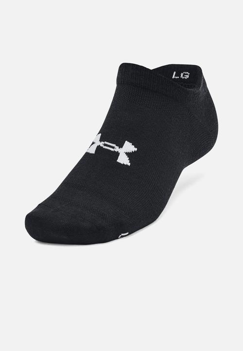 Under Armour - UA Essential No Show 6pk - Black / Black / Halo Gray