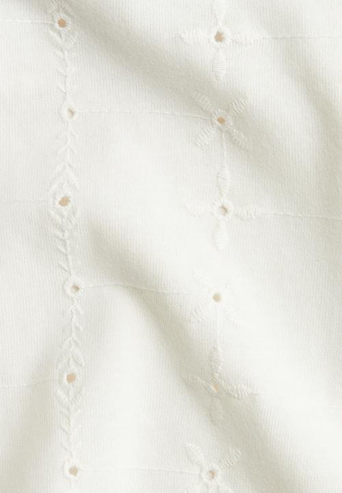 H&M - Broderie anglaise top - white
