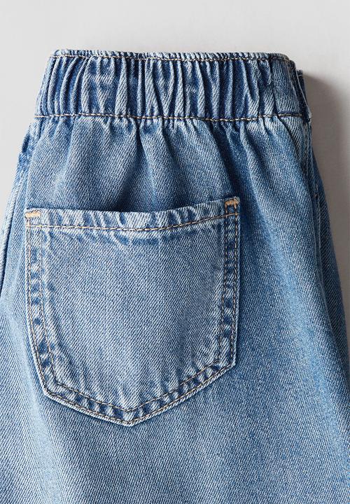 H&M - Cotton denim skort - denim blue