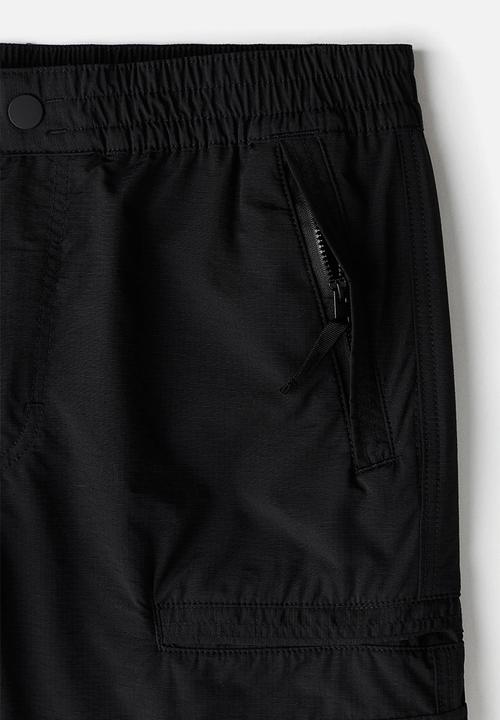 H&M - Regular fit twill cargo trousers - black