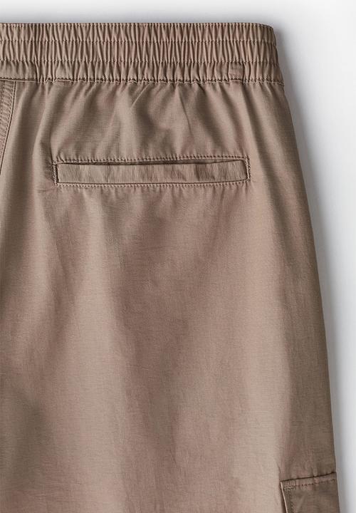 H&M - Regular fit twill cargo trousers - dark beige 