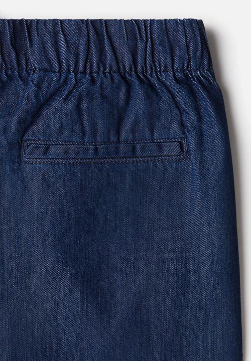 H&M - Baggy denim shorts - navy blue