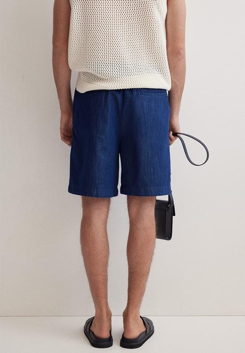 H&M - Baggy denim shorts - navy blue