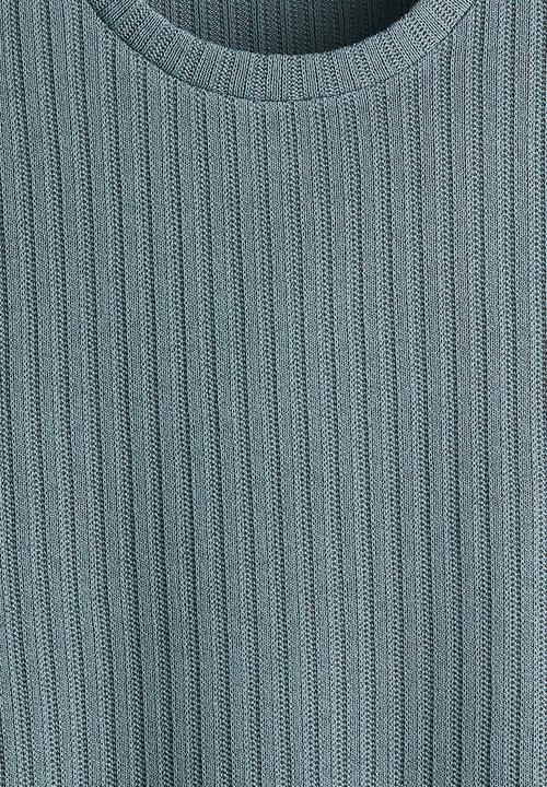 H&M - Regular fit rib-knit T-shirt - turquoise