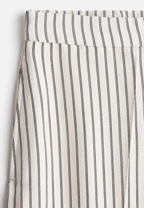 H&M - Wide trousers - white striped