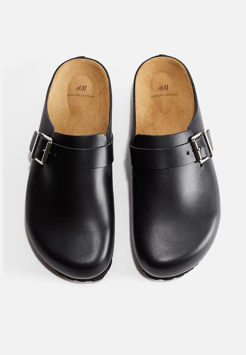 H&M - Suede mules - black