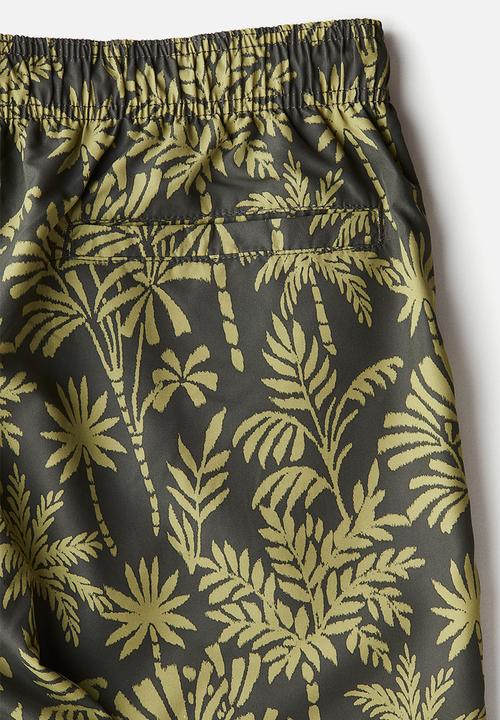 H&M - Patterned swim shorts - green palm trees
