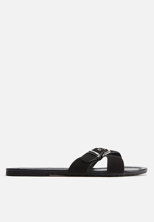 H&M - Crossover-strap sandals - black