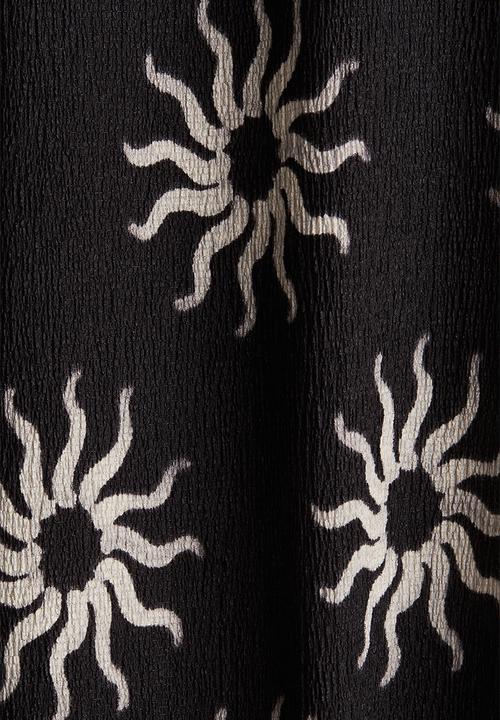 H&M - Drawstring trousers - dark grey patterned