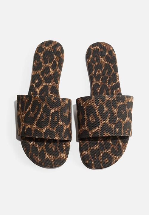 H&M - Sandals - brown leopard print