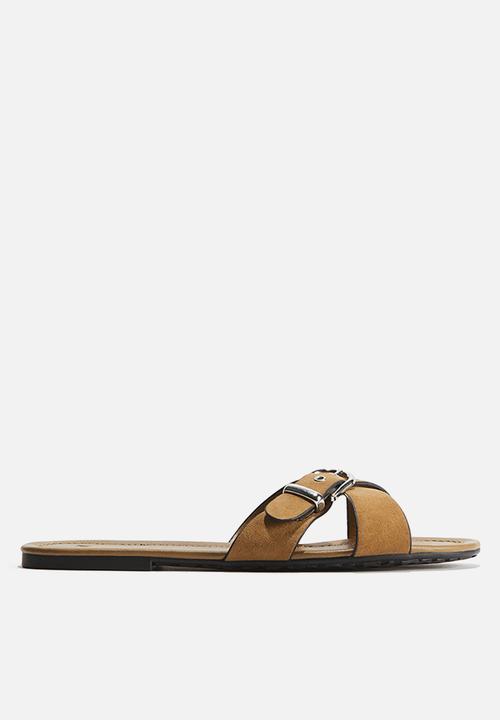 H&M - Crossover-strap sandals - beige