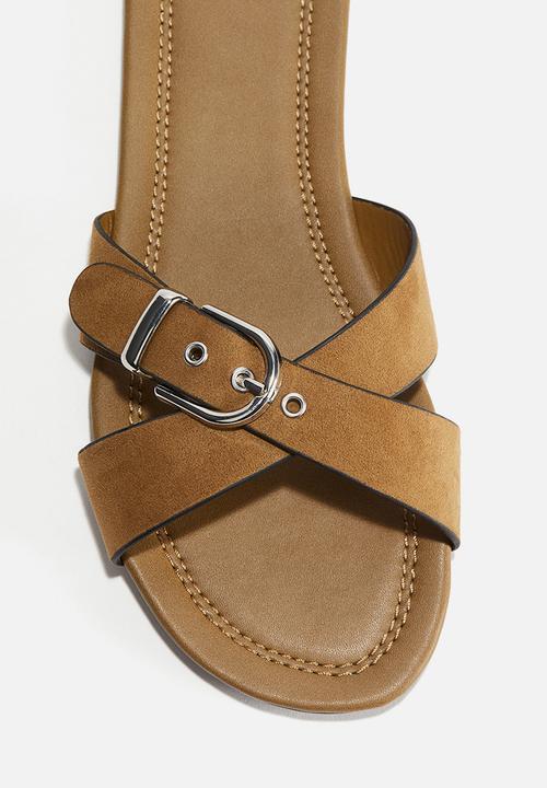 H&M - Crossover-strap sandals - beige