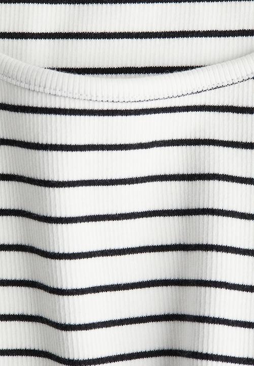 H&M - Mama ribbed vest top - white/striped