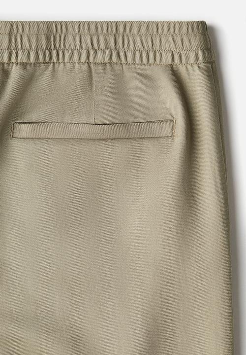 H&M - Relaxed fit linen-blend shorts - khaki green